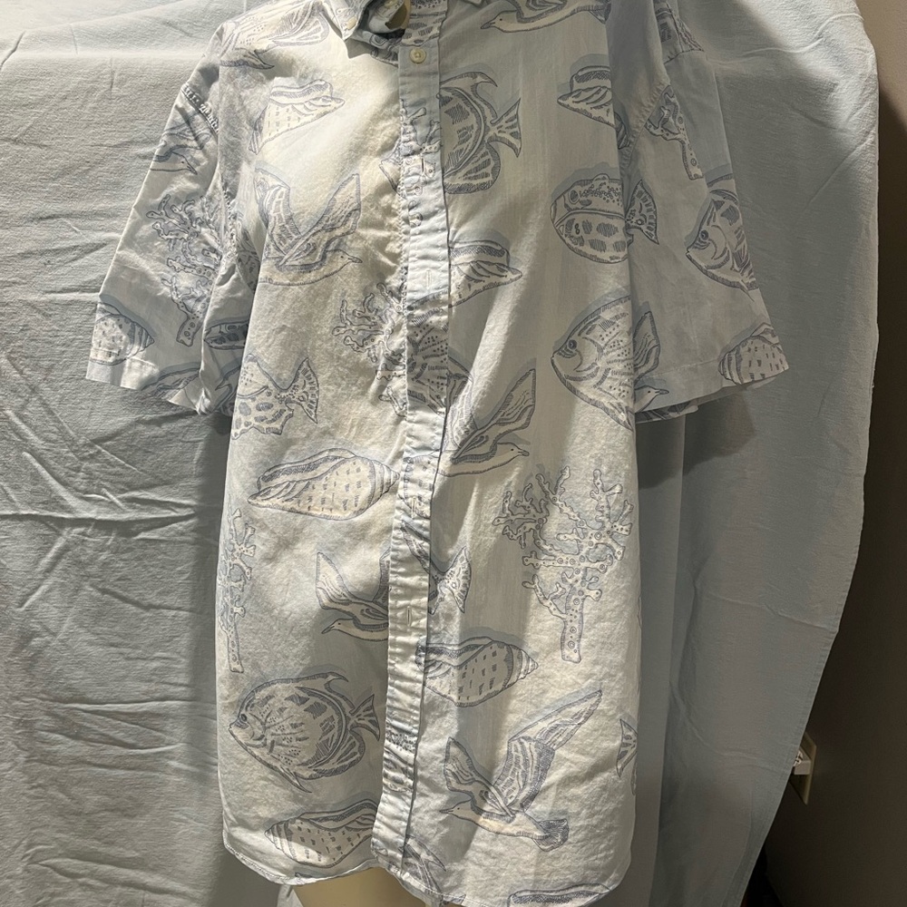 Old Navy Blue Casual Button Down Shirt